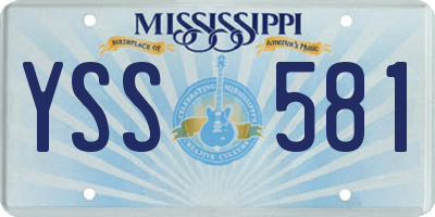 MS license plate YSS581