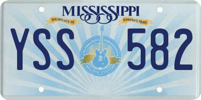 MS license plate YSS582