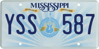 MS license plate YSS587