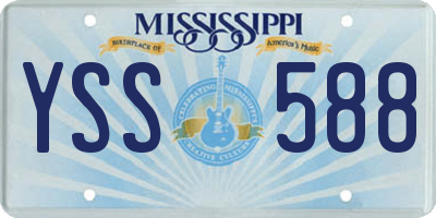 MS license plate YSS588