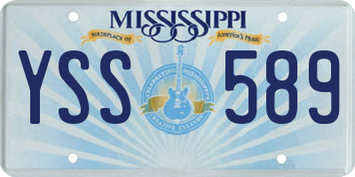 MS license plate YSS589