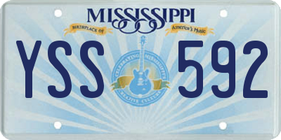 MS license plate YSS592
