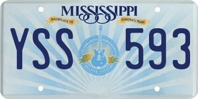 MS license plate YSS593
