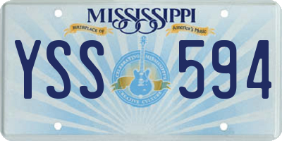 MS license plate YSS594