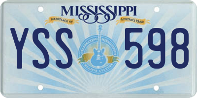 MS license plate YSS598