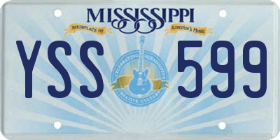 MS license plate YSS599