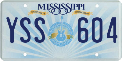 MS license plate YSS604
