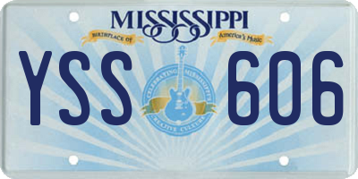 MS license plate YSS606