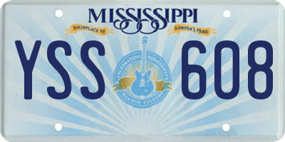 MS license plate YSS608