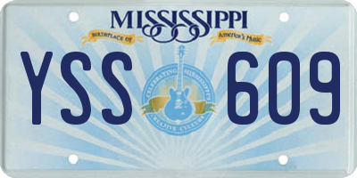 MS license plate YSS609