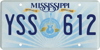 MS license plate YSS612