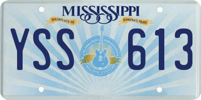 MS license plate YSS613