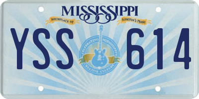 MS license plate YSS614
