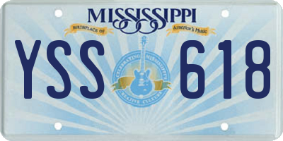 MS license plate YSS618