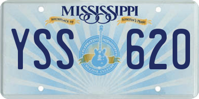 MS license plate YSS620