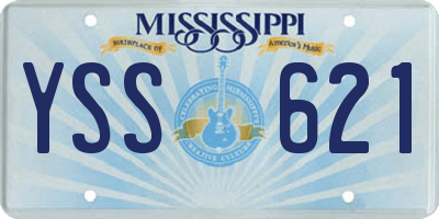 MS license plate YSS621
