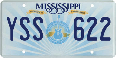 MS license plate YSS622