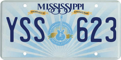 MS license plate YSS623