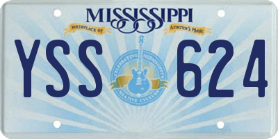 MS license plate YSS624