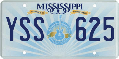 MS license plate YSS625