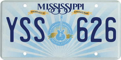 MS license plate YSS626