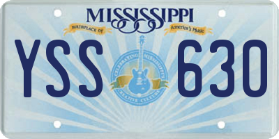 MS license plate YSS630