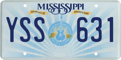 MS license plate YSS631