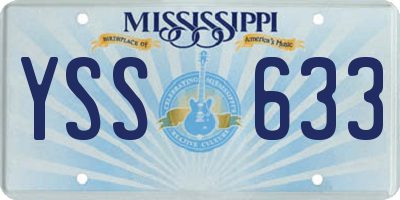 MS license plate YSS633