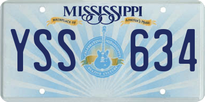 MS license plate YSS634