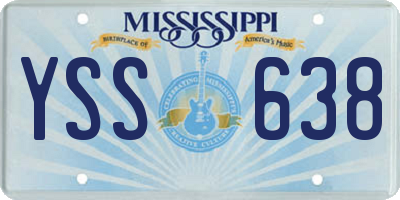 MS license plate YSS638