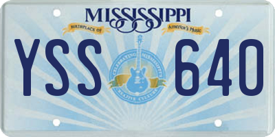 MS license plate YSS640