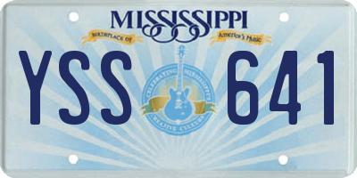 MS license plate YSS641
