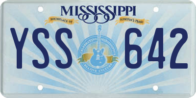 MS license plate YSS642