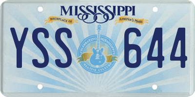 MS license plate YSS644