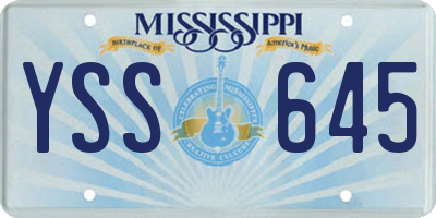 MS license plate YSS645