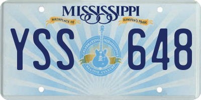 MS license plate YSS648