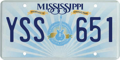 MS license plate YSS651
