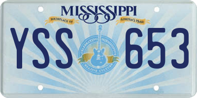 MS license plate YSS653