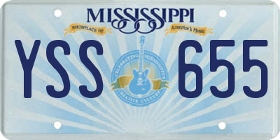 MS license plate YSS655