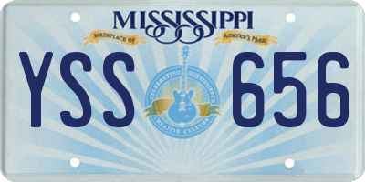 MS license plate YSS656