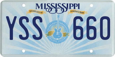 MS license plate YSS660