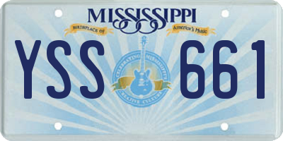 MS license plate YSS661
