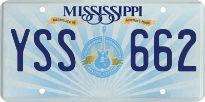 MS license plate YSS662
