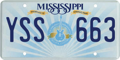 MS license plate YSS663