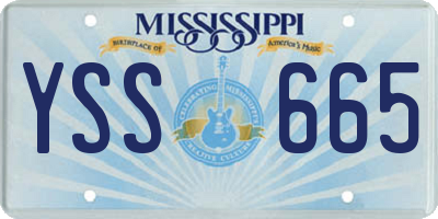 MS license plate YSS665