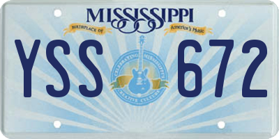 MS license plate YSS672
