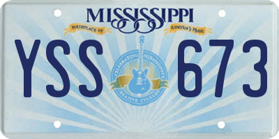 MS license plate YSS673