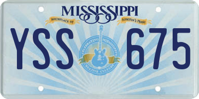 MS license plate YSS675