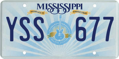 MS license plate YSS677