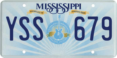MS license plate YSS679